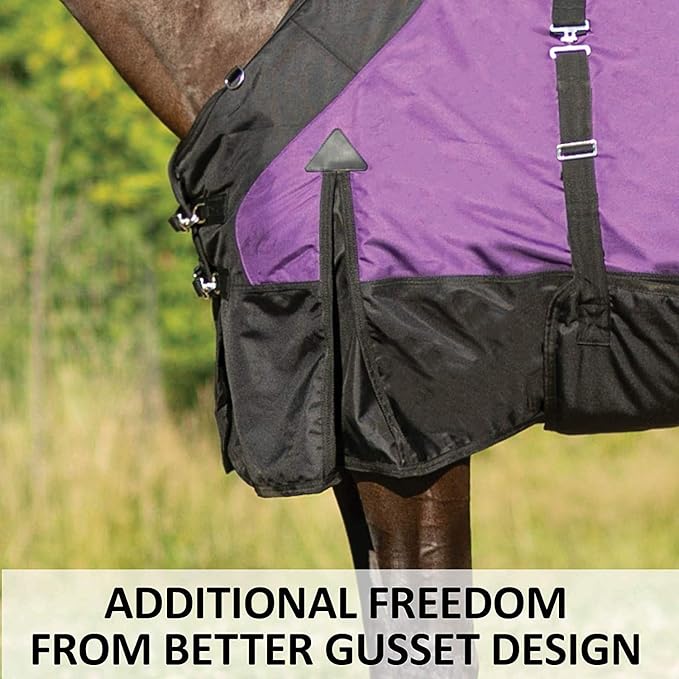 STORM SHIELD Contour Collar Extreme II Horse Turnout Blanket | Contour Collar | 1680D Durable Outer Fabric | Seam Sealed | Weather Protection | Winter Horse Blanket with Multiple Warmth Levels
