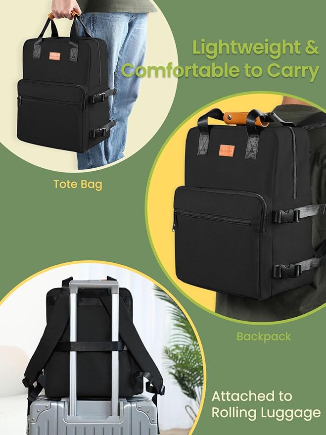 Dog Travel Bag All-in-One Set: DELOMO 25L Airline Approved Dog Travel Backpack with 2 Food Containers + 2 Collapsible Bowls + 1 Waterproof Mat for Weekend to Week-Long Pet Travel, Camping, Road Trips