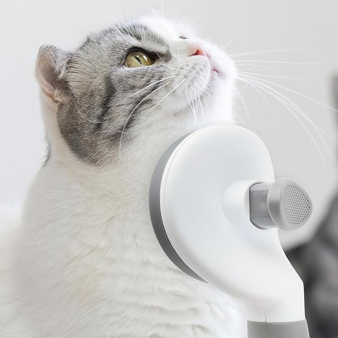 Cat Brushes for Indoor Cats, Dog Brush for Shedding with Metal Cat Comb, Self Cleaning Pet Hair Brush with Release Button for Grooming Kitten(Dark Grey)