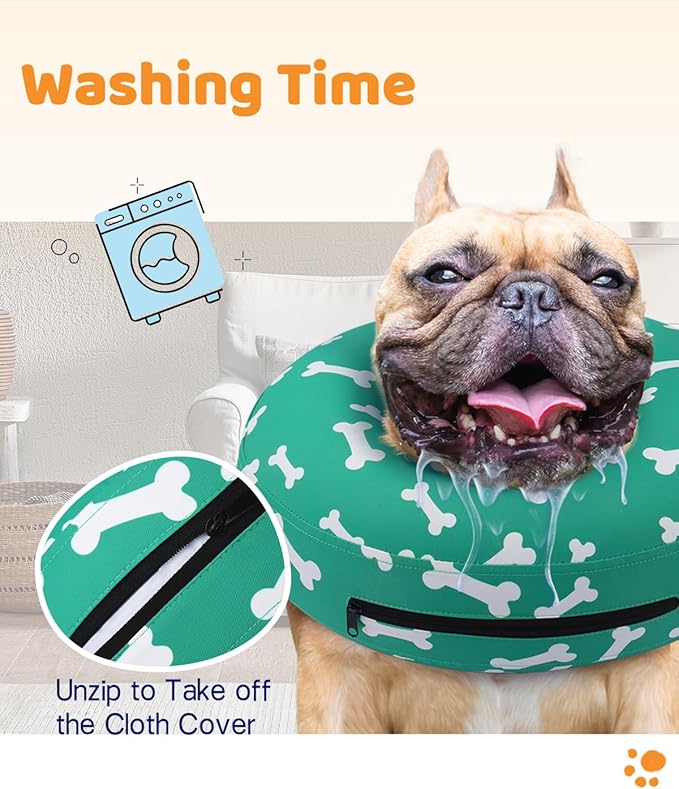 Super Inflatable Dog Cone Alternative - Soft Recovery Collar for Small to Large Dogs