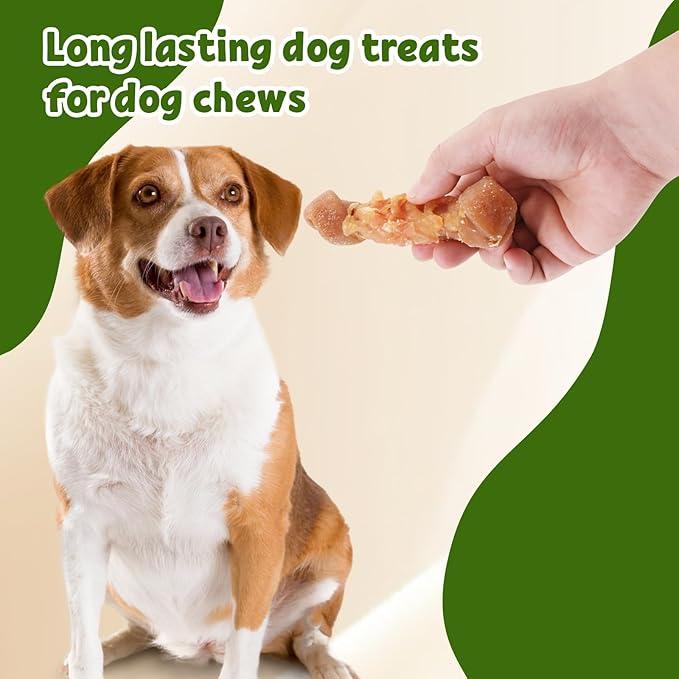 Dog Treats Chicken Wrapped Peanut Butter Bone Rawhide Free Dog Chews Long Lasting 6.5" 454g