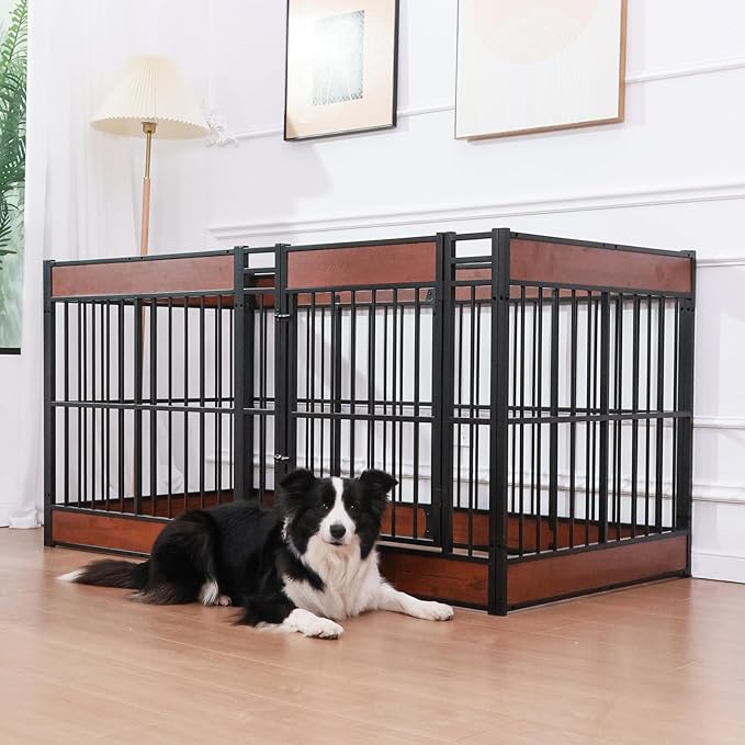Dog Playpen, 31.5" Height Dog Pen Indoor, Heavy Duty, Safe and Sturdy, Furniture Style Puppy Pen