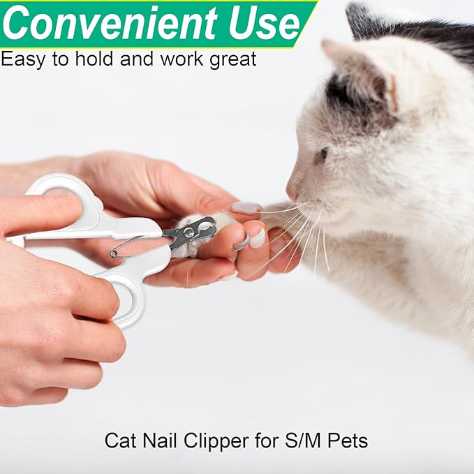 Professional Small Cat and Dog Nail Clippers Sharp Blades Stainless Steel Pet Nail Trimmers with Safety Lock to Avoid Injury for Cats Rabbits Dogs Small Animals