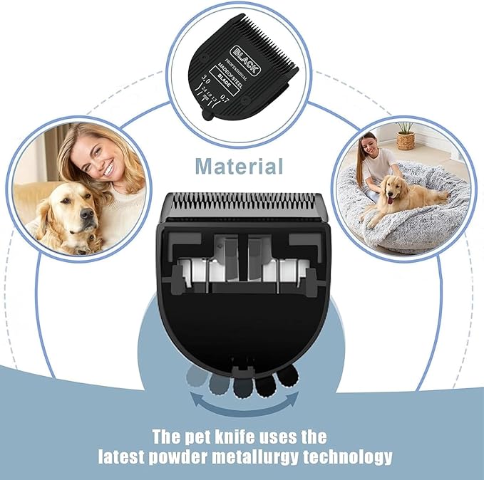 2PCS Adjustable 5 in 1 Replacement Blades Compatible with Wahl 5 in1 Clipper Bravura, Chromado, Creativa, Figura, Motion, Supergroom Dog Grooming Clippers (Black)