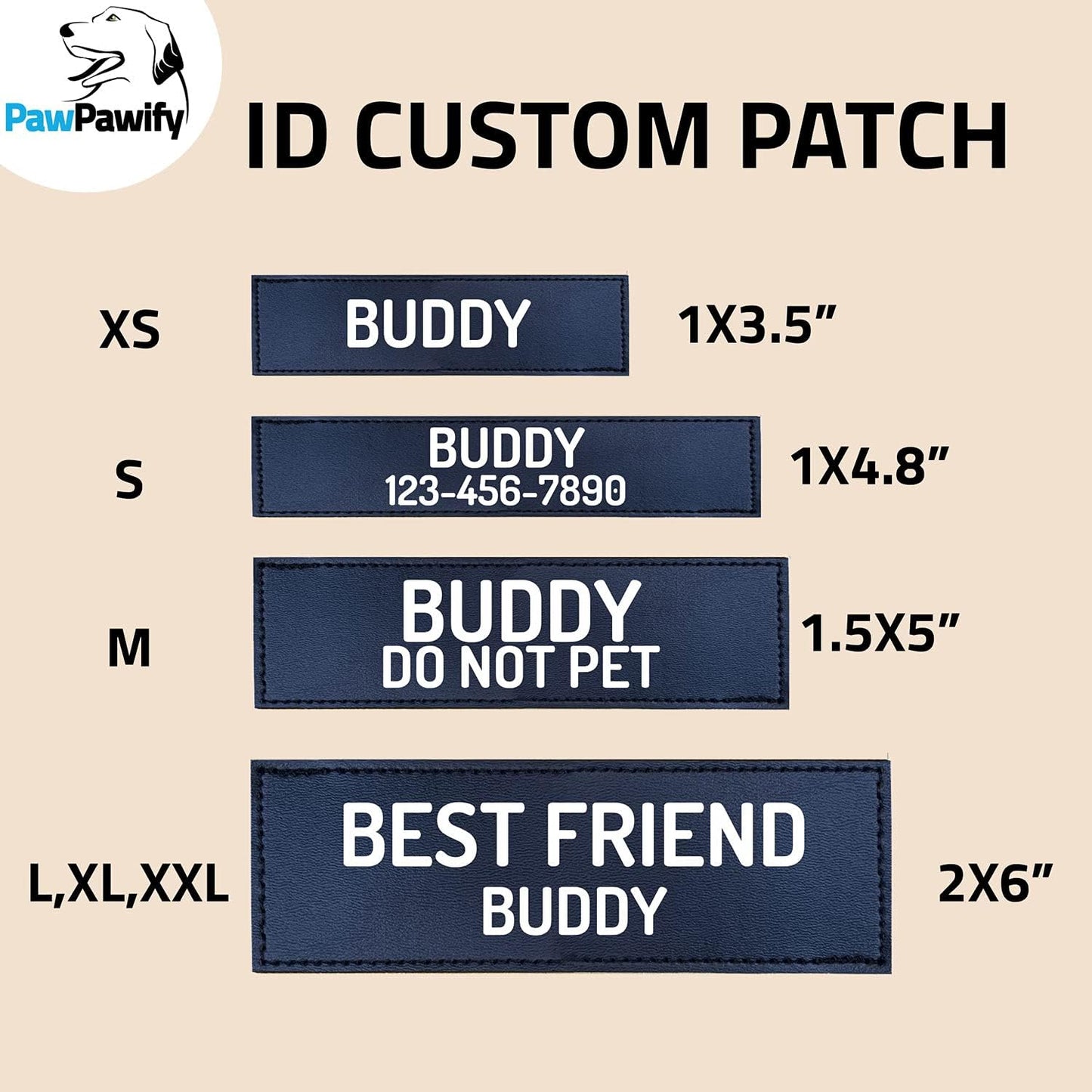 PawPawify Custom No Pull Dog Harness with Name and Phone Number, Heavy Duty Personalized Pet Vest to Prevent Tugging, Pulling, or Choking, Training and Walking (Camouflage Navy, XL (60-85 LBS))