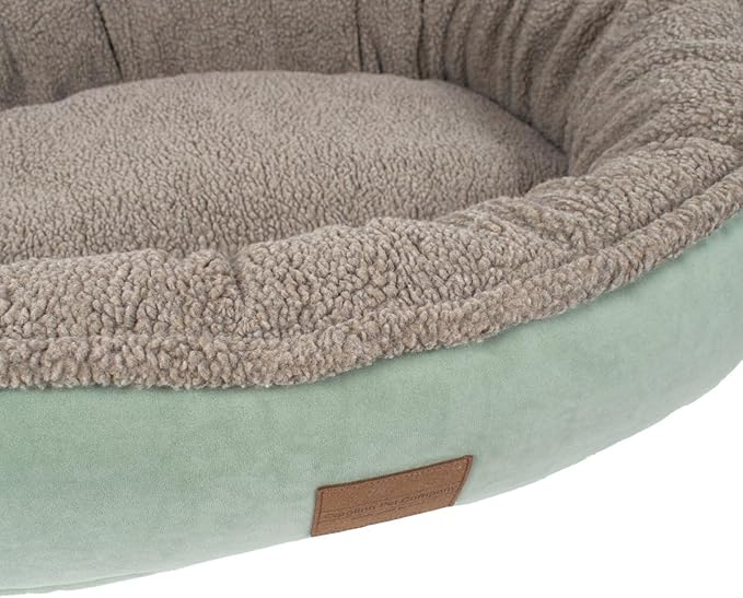 CAROLINA PET COMPANY Microfiber & Tipped Berber Comfy Cup Dog Bed - Chocolate, S