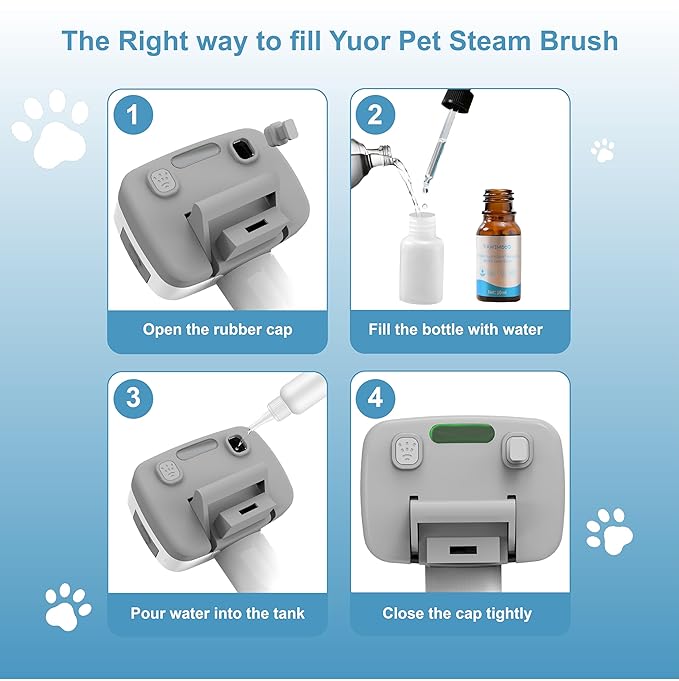 5 in 1 Pet Steam Brush for Dogs & Cats – Self Cleaning, 3 Pet Brush for Smoothing, Dematting, Thinning – Shedding, Grooming & Hair Removal, Includes Shampoo & Storage Case (8.0"-promax)