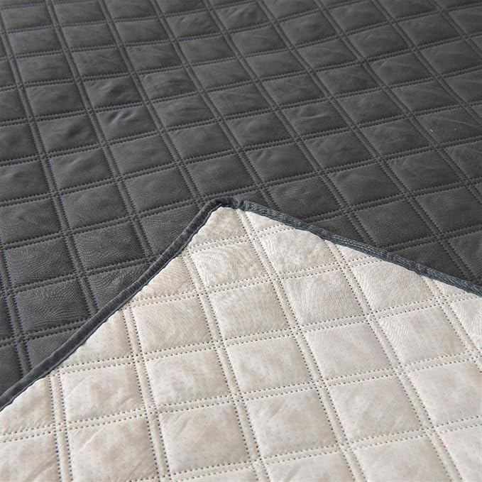 GIBZ Waterproof Dog Bed Cover Anti Slip Pet Furniture Protector Blanket Washable Thick Quilted Mat, White, 172x208cm
