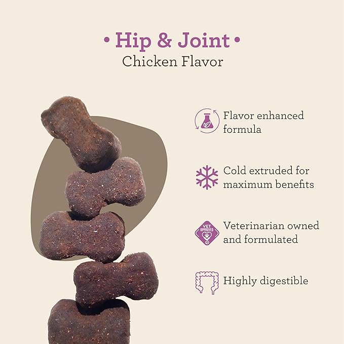 Dr. Joseph's VetPro Complete Dog Hip and Joint Supplement, 120 Count, Chicken Flavored Pain and Inflammation Relief Chews with Glucosamine, Chondroitin, MSM, Turmeric, Vitamin C, Omega 3