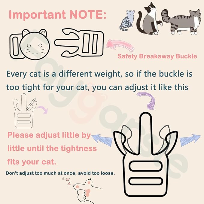 2 Pack Cotton Breakaway Cat Collars with Bell Flower Pendant Kitty Kitten Collars Pink Purple Collar for Female Girl Cats Male Boy Cats