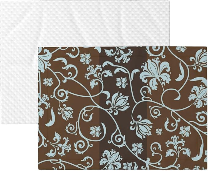 Vintage Floral Blanket for Dog Cat - Retro Light Blue Flower Throw Blanket 40x30 Pet Blanket for Couch Sofa Bed