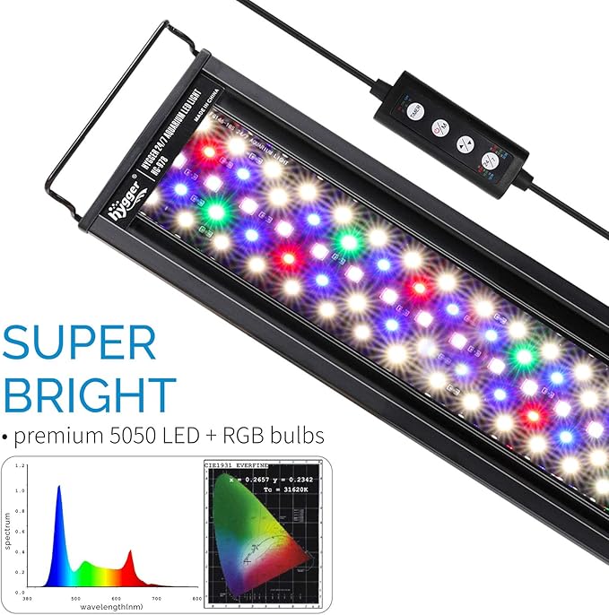 hygger Advanced LED Aquarium Light with Timer, 24/7 Lighting Cycle & DIY Mode, Full Spectrum Fish Tank Light for 12-17 in Freshwater Planted Tank