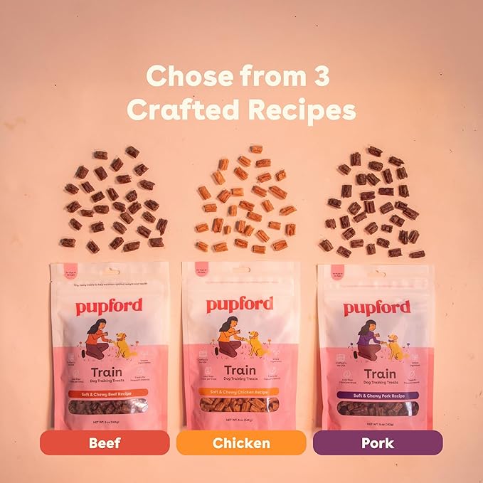 Pupford Soft & Chewy Training Treats for Dogs & Puppies (Beef, 5 oz)