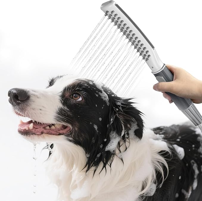 Dog Shower Attachment, Dog Shower Wand for Fast and Easy Washing Dog, Pet Shower Head with 3 Spray Modes, 8-Foot Hose, Indoor Outdoor Bath Your Dog