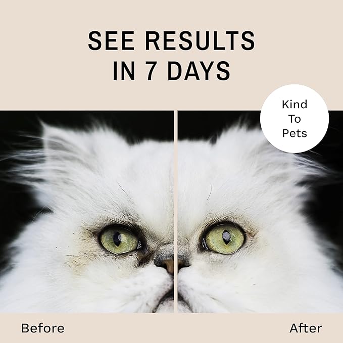 Eye Envy Tear Stain Wipes for Cats. Textured to Gently Clean, Treats The Cause of Staining. 100% Natural Formula. Recommended by Persian & Exotic Breeders, Vets, Groomers. USA Made. 60 Cat Eye Wipes