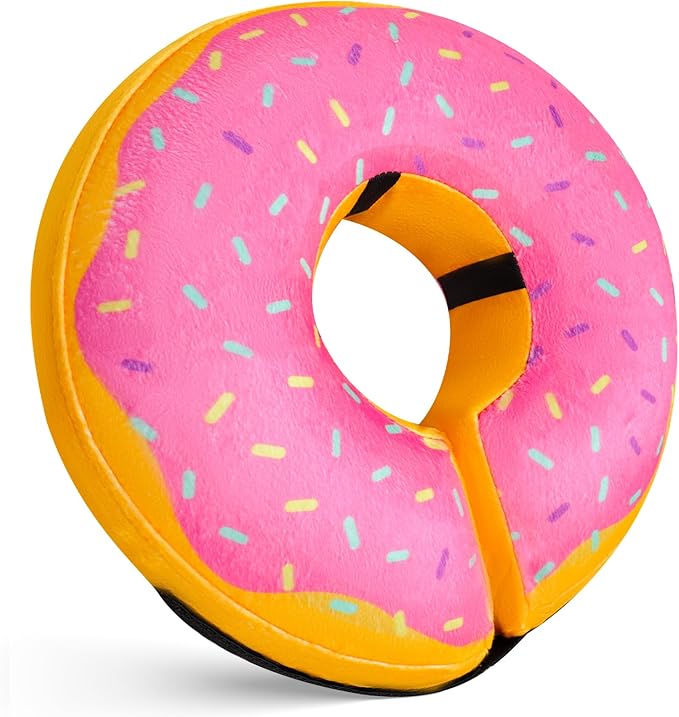 Katoggy Inflatable Dog Cone Collar for Dogs After Surgery, Soft Adjustable Blow up Donut E-Collar for Small Medium Large Dogs and Cats