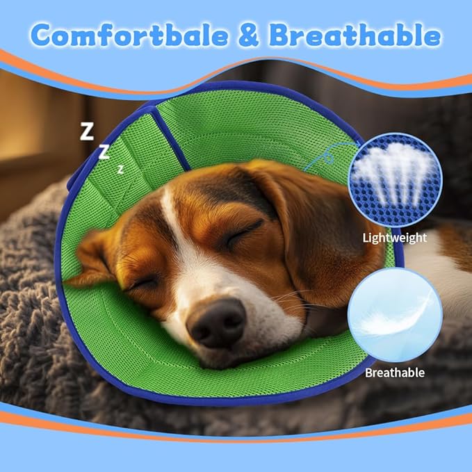 Inspack Soft Dog Cone Collar Alternative, E Cones for Medium Small Dogs/Cat to Stop Licking After Surgery, Neuter Recovery Ecollars of Shame Alternatives, Comfortable Paws Comfy Elizabethan Collars