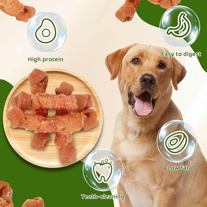 Dog Treats Chicken Wrapped Peanut Butter Bone Rawhide Free Dog Chews Long Lasting 6.5" 454g