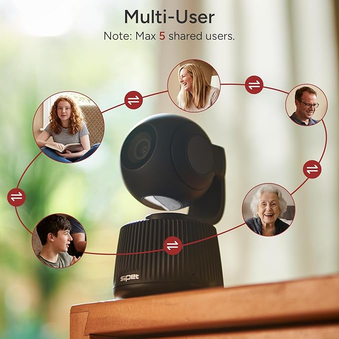 PawTrack 4K Pet Camera with Auto Tracking, 360° Pan/270° Tilt, Behavior Alerts & Smart Pet Vlog & Two-Way Audio, Privacy Mode, Multi-Pet ID, 1080p Daily Recording Smart Pet Monitor