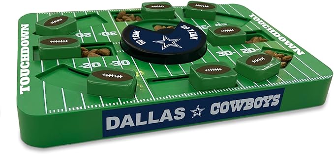 Pets First NFL Dallas Cowboys Large Puzzle Toy - Interactive Dog Treat & Slow Feeding Toy