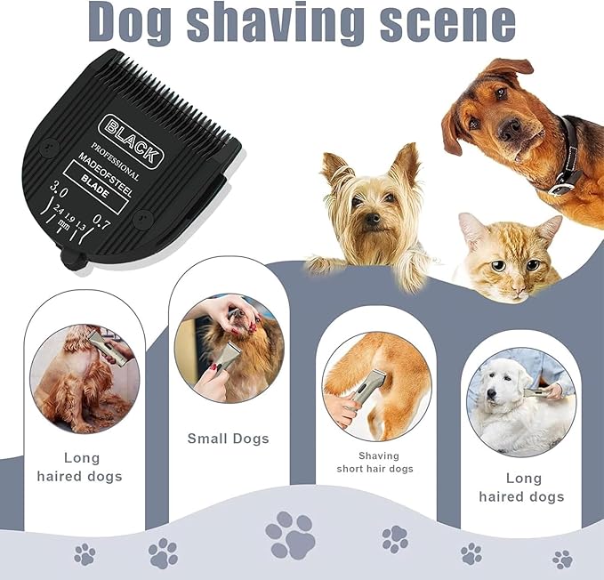 2PCS Adjustable 5 in 1 Replacement Blades Compatible with Wahl 5 in1 Clipper Bravura, Chromado, Creativa, Figura, Motion, Supergroom Dog Grooming Clippers (Black)