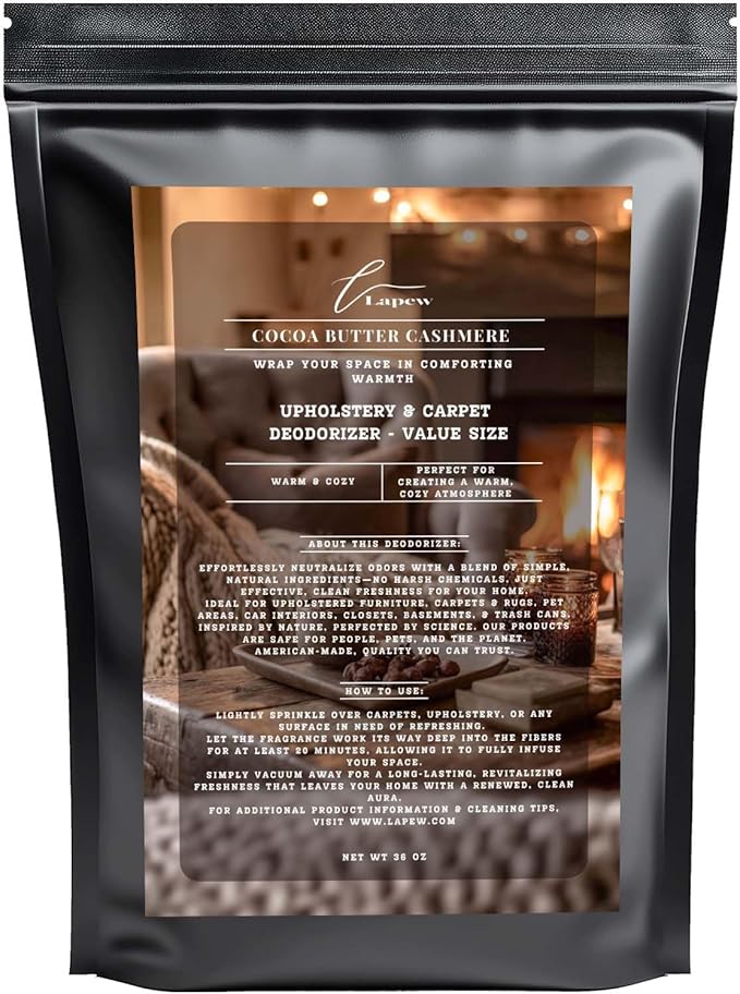 Cocoa Butter Cashmere Carpet Freshener Powder Refill 36 oz | Powerful Odor Eliminator for Home | Upholstery Deodorizer | Carpet Deodorizer | Pet Urine | Cat Litter Box