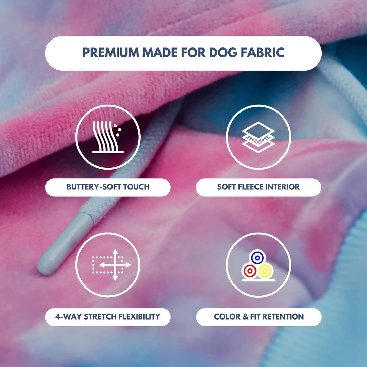 Spark Paws Dog Hoodie – Premium Dog Sweater for Small, Medium, and Large Dogs | Warm Outfits for French Bulldogs, Pitbull, Puppy, Winter Jacket Alternative - Snow Cone - M