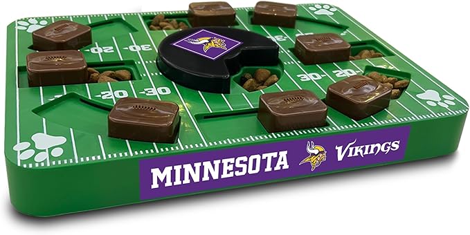 Pets First NFL Minnesota Vikings Puzzle Toy, Puzzle Treat Dog Toy, Interactive Dog Treat Toy, Dog Puzzle
