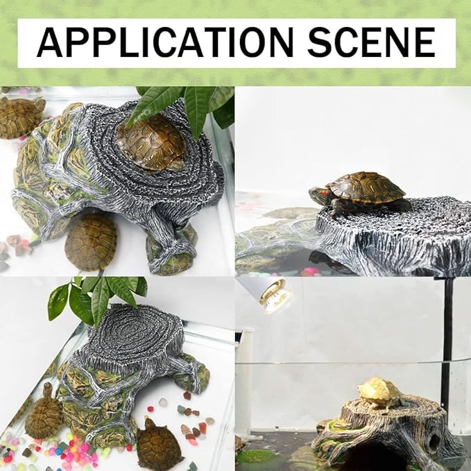 Reptile Hideout Cave Resin Rock Lizard Hideaway Turtle Climbing Platform Habitat Decoration for Tortoise Bearded Dragon Chamelon Frog Gecko Snake Iguana