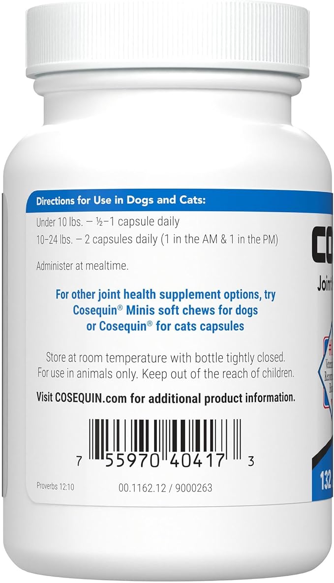 Nutramax Cosequin Single Strength Joint Health Supplement for Pets, 132 Count