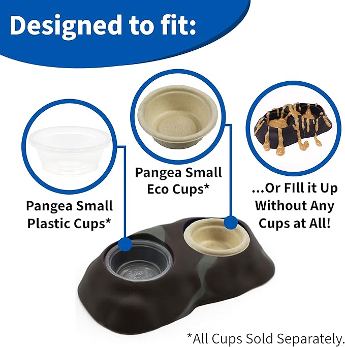 Pangea Ultimate Eco Dish, Crested Gecko Food and Water Bowl for Terrestrial Lizards, Durable Silicone Feeding Accessory for Reptile Terrariums 3.125in x 5.5in (Charcoal)