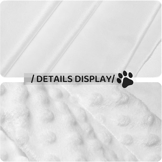 Double Sided Plush Pet Blanket with Cozy Dot Texture and Smooth Reverse, Colorful Rowan Berries Blossoming Spring Poppies Pattern, Reversible Throw for Dogs Cats on Couches Beds Crates