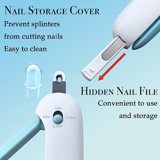 Pet Gromming Kit Nail Clipper&Hair Brush for Dog&Cat Brush Self Cleaning Slicker Brush with Release Button, Dog Shedding Brush for Cat Grooming Comb Rabbit Nail Clipper with Nail File Dog Claw Trimmer