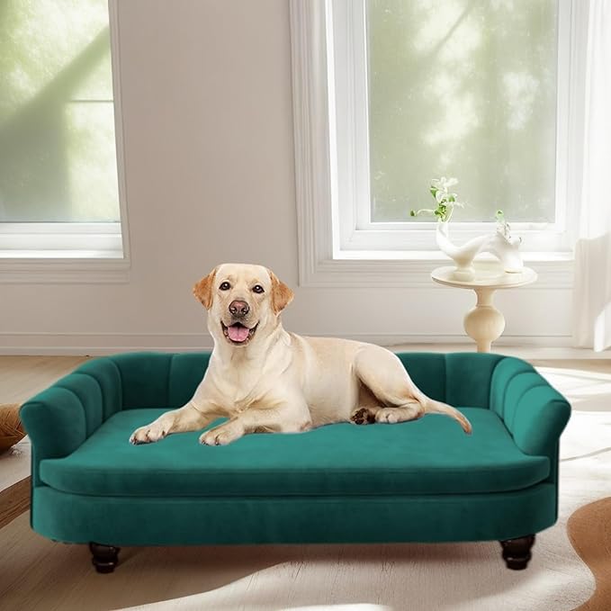 Dog Couch Sofa Bed, Comfortable Pet Sofa for Large and Medium Dogs, Soft Velvet Cushion, Durable Dog Furniture for Living Room