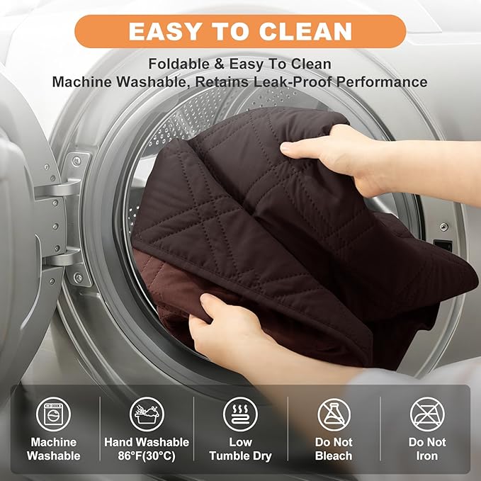 100% Waterproof Dog Couch Protector, Triple-Layer Waterproof Dog Bed Cover Pet Blanket Reversible 2-Tone Sofa Shield, Non-Slip Furniture Guard for Pets(30×71 Inch, Chocolate+Coffee)
