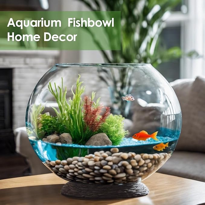 Craft And Party, Glass Bubble Vase, 8" Height x 10" Width, Set of 4 Glass Fish Bowl Vase, Bubble Bowl vase for Terrarium, Flower Vase Centerpiece