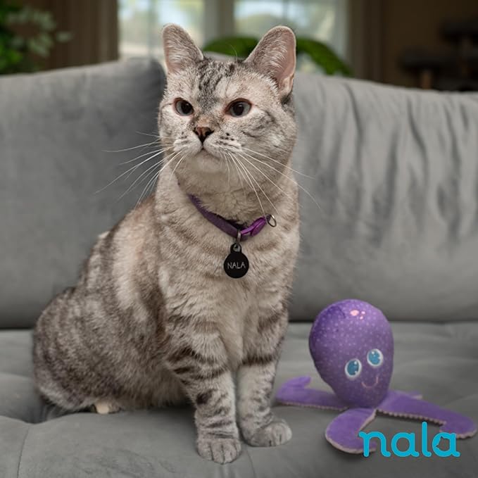Caitec Presents Nala Cat Ollie The Octopus - Catnip Toy - Interactive Cat Toy - Chew Toy - Pillow Toy, 2 Pack