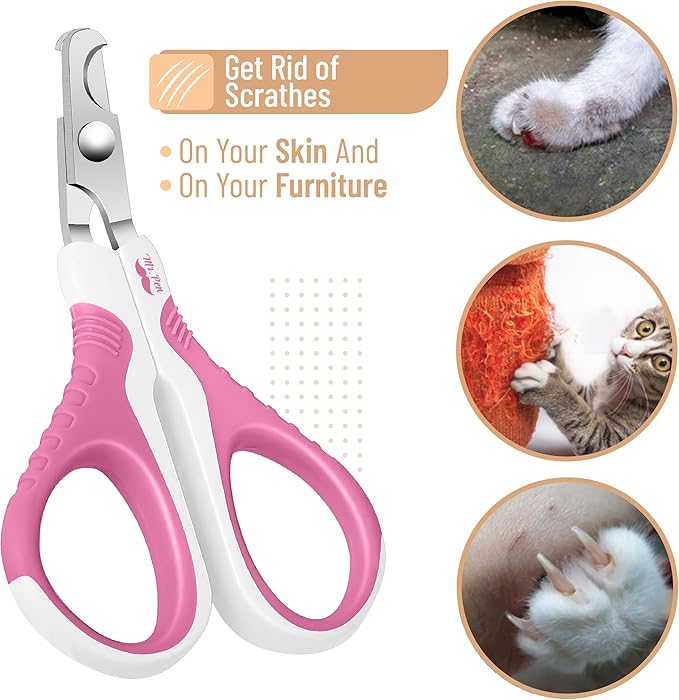 Mr. Pen Cat Nail Trimmer - Pink, Cat & Dog Nail Clippers, Kitten & Small Dog Claw Trimmer