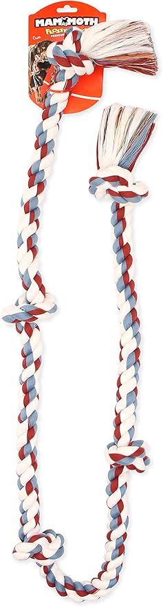 Mammoth Flossy Chews Color Rope Tug – Premium Cotton-Poly Tug Toy for Dogs – Interactive Dog Rope Toy – Tug Dog Chew Toy