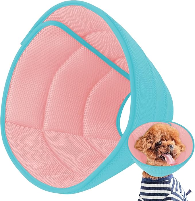 Inspack Soft Dog Cone Collar Alternative, E Cones for Medium Small Dogs/Cat to Stop Licking After Surgery, Neuter Recovery Ecollars of Shame Alternatives, Comfortable Paws Comfy Elizabethan Collars