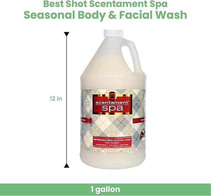 Best Shot Scentament Spa Seasonal Facial & Body Wash, Hot Toddy, 1 Gallon