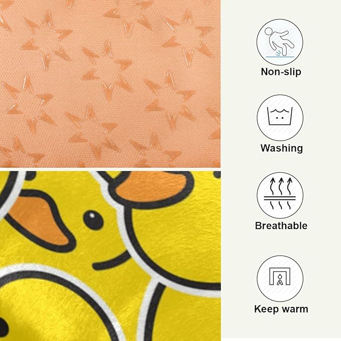 Pet Bed Yellow Duck Cartoon Dog Bed Mat Absorbing Non Slip Pad Pet Sleeping Mat for Small, Medium, and Large Dogs Puppy Cat 36 in x 24 in