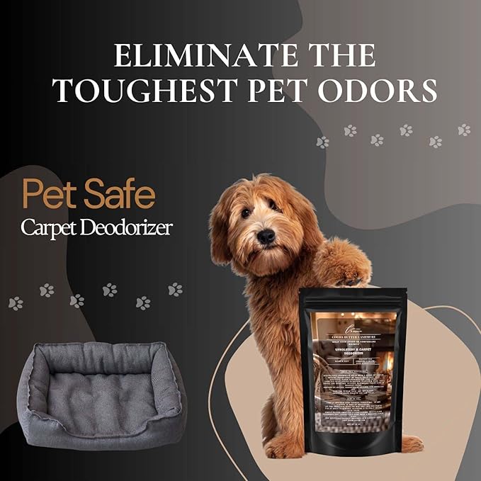 Cocoa Butter Cashmere Carpet Freshener Powder: Powerful Odor Eliminator for Home, Upholstery Deodorizer, Carpet Deodorizer, Pet Urine, Cat Litter Box - Cocoa Butter Cashmere Fragrance.