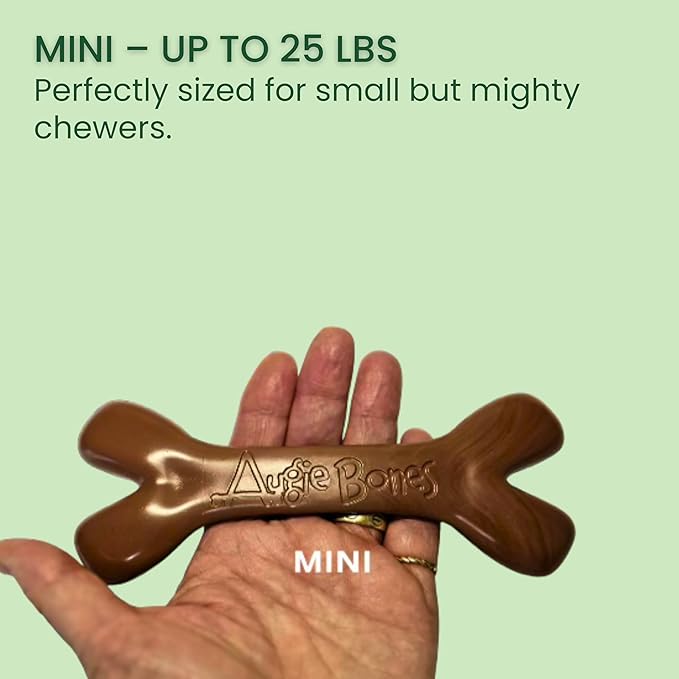 2-Pack Non-Toxic Dog Toys - Sustainable Beef Flavored Dog Chew Toys for Aggressive Chewers - Plant-Based Bioplastic Pet Toys - Made in The USA (Mini)
