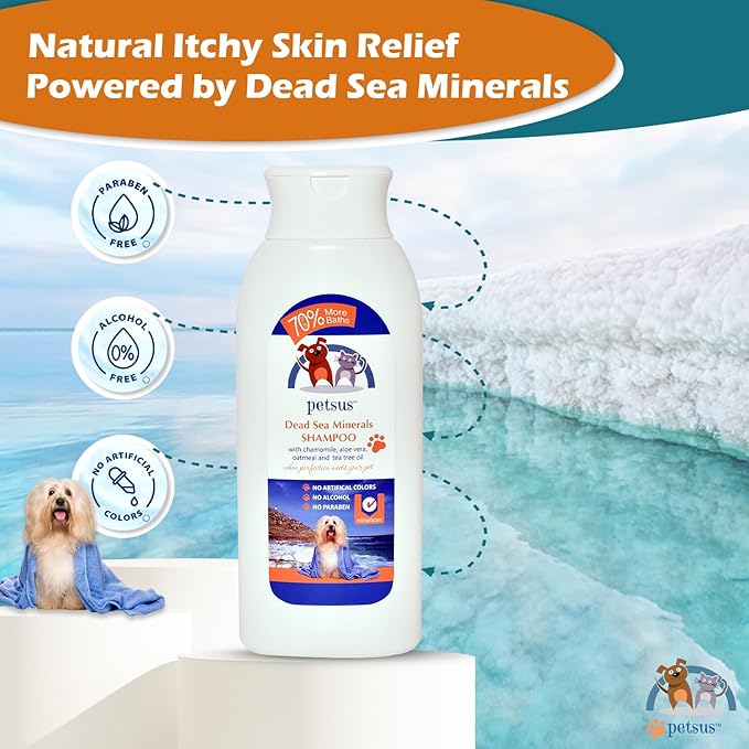 Hypoallergenic Dog & Cat Shampoo and Conditioner – All-Natural Itchy Skin Relief for Allergies | Puppy Safe | Soothing with Tea Tree Oil, Aloe Vera, and Oatmeal for Sensitive Skin