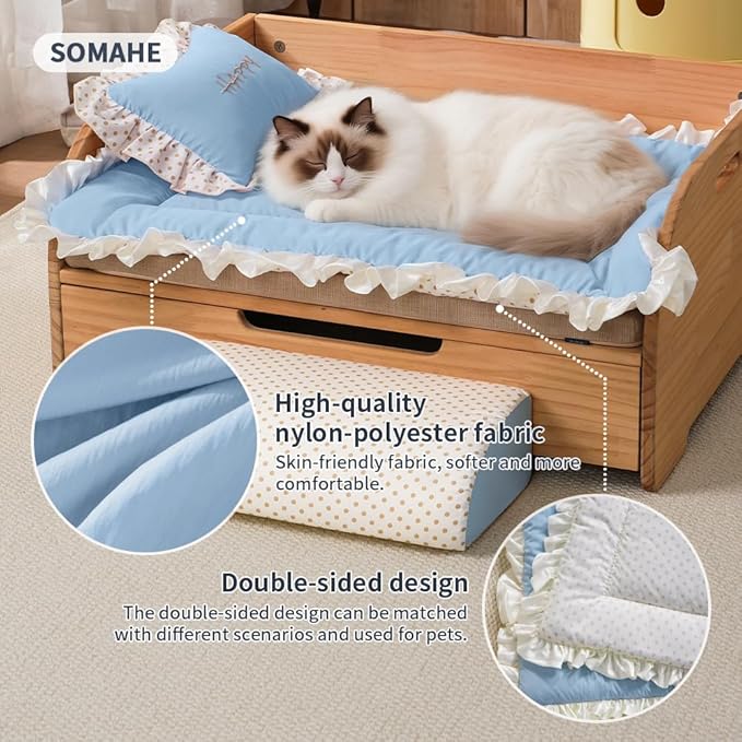 Cat Mat Bed Pet Bed Fashion Design for Puppy Kitten Curled Sleeping Beds for Carrier/Crate Small Dog Cushion Small 15.7" x 23.6" Pink