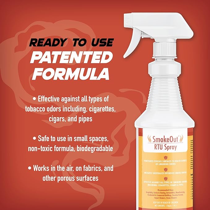 SmokeOut - Commercial Strength Odor Eliminator - Neutralizer, Deodorizer, Odor Remover (32 ounce)