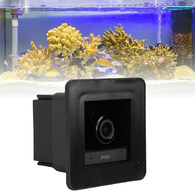 2MP Aquarium & Terrarium Pet Camera, Fish Tank Camera with 140 Wide Angle, Night Vision, AI Motion Detection, 2 Way Audio, Adhesive Installation