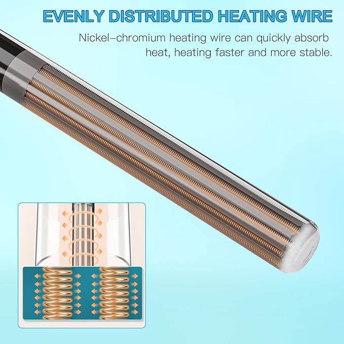 Aquarium Heater, 200W Submersible Fish Tank Heater with Precision Adjust Knob Thermostat and Suction Cup Suitable for Saltwater and Freshwater