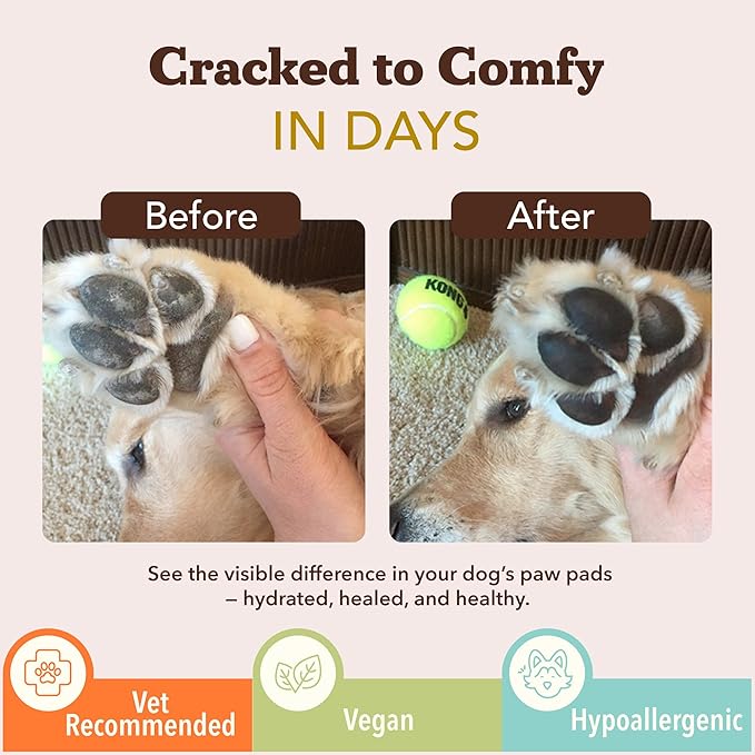 Natural Dog Company Paw Soother Balm - Soothing Cream for Dog Paws, Paw Care for Dogs, Healing Balm for Paws, Dog Paw Balm for Hot Pavement, Organic Shea Butter, Coconut Oil, Lick Safe 2 oz Tin